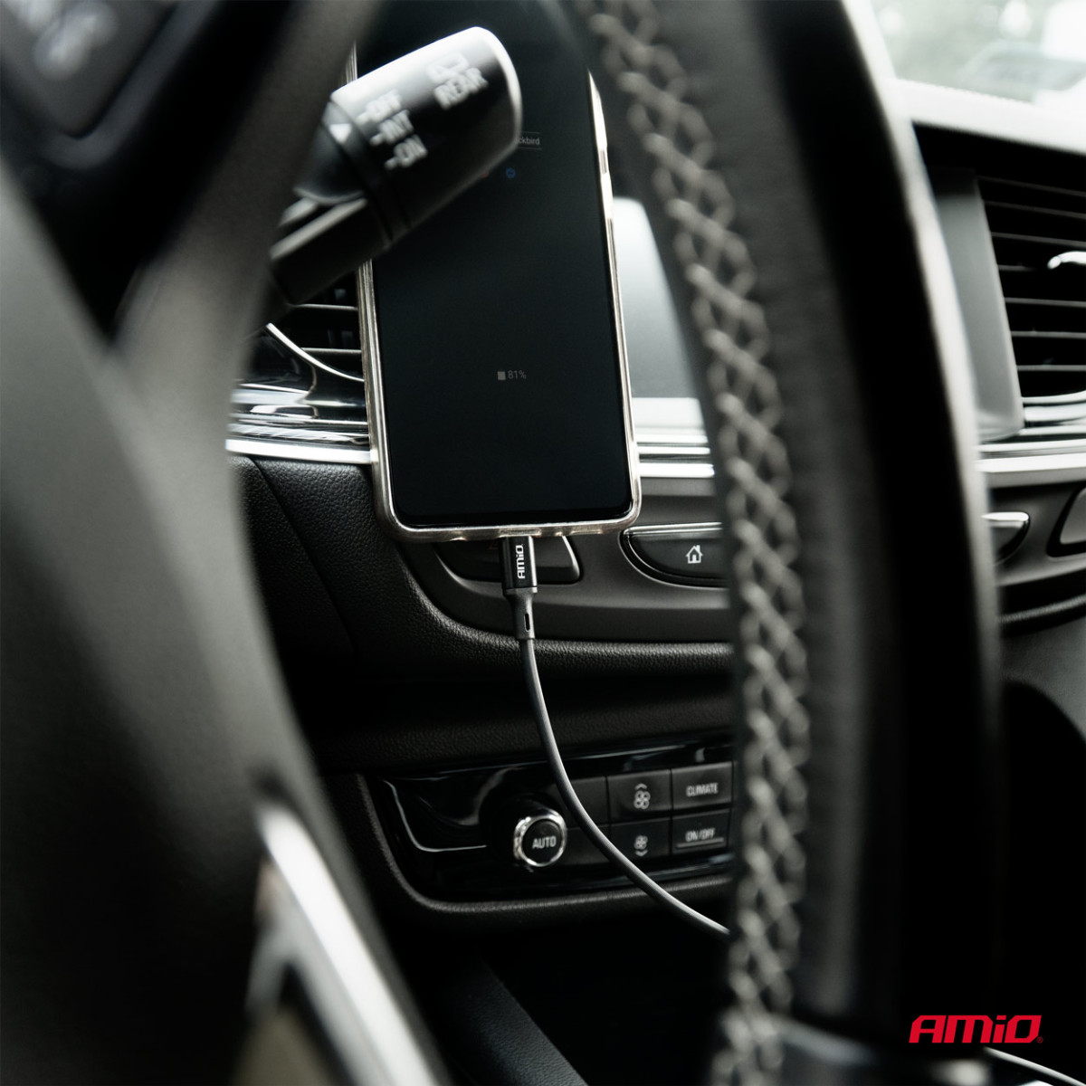 USB - USB-C -kaapeli 2A 100 cm FullLINK AMIO-03899