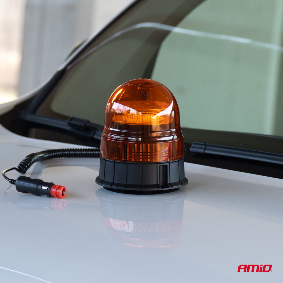 LED-varoitusvalo W02M magneettinen R65 R10 39LED 12/24V IP56 AMIO-02300