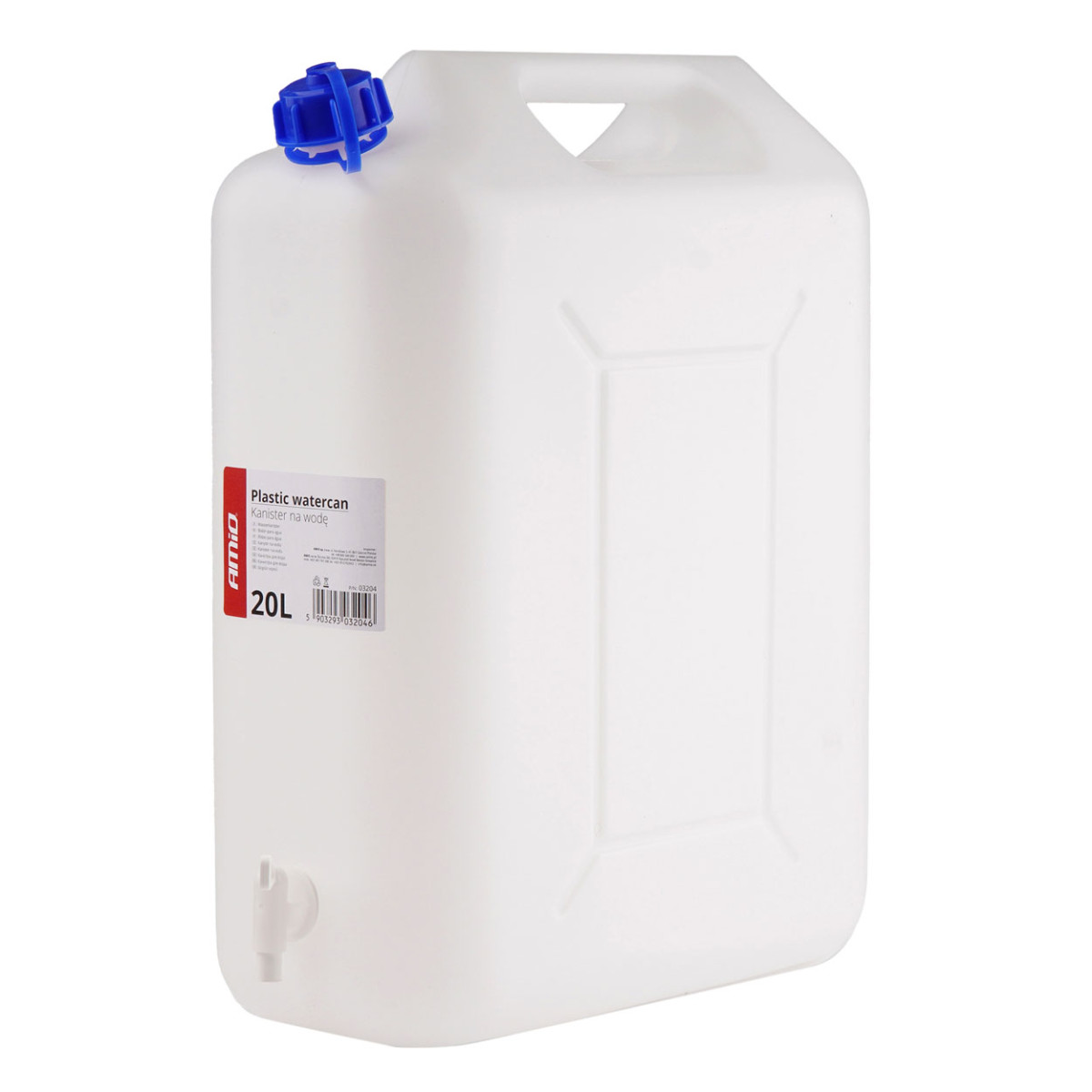 Muovinen vesisäiliö hanalla 20 L – AMIO-03204