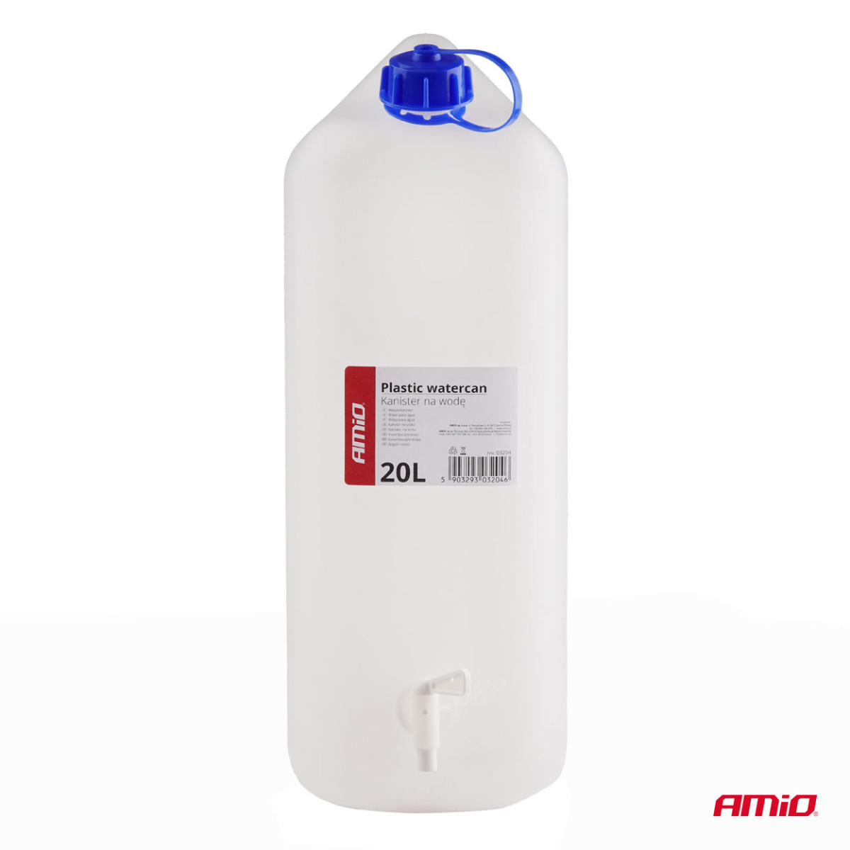 Muovinen vesisäiliö hanalla 20 L – AMIO-03204