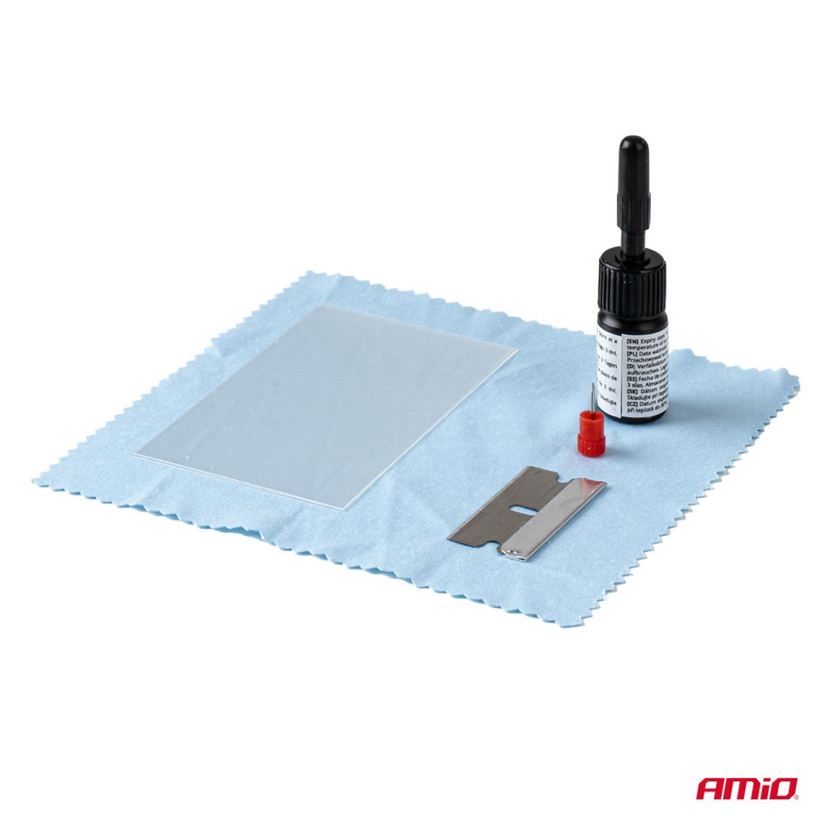 Tuulilasin korjaussarja applikaattorilla ja imukupilla DIY AMIO-04792