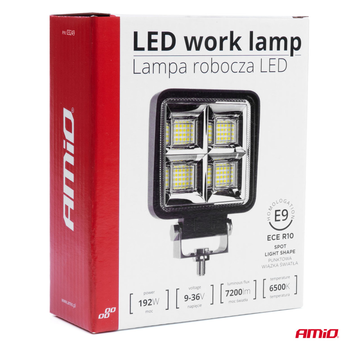 LED-työvalo, 192 W, 9-36 V, AWL38