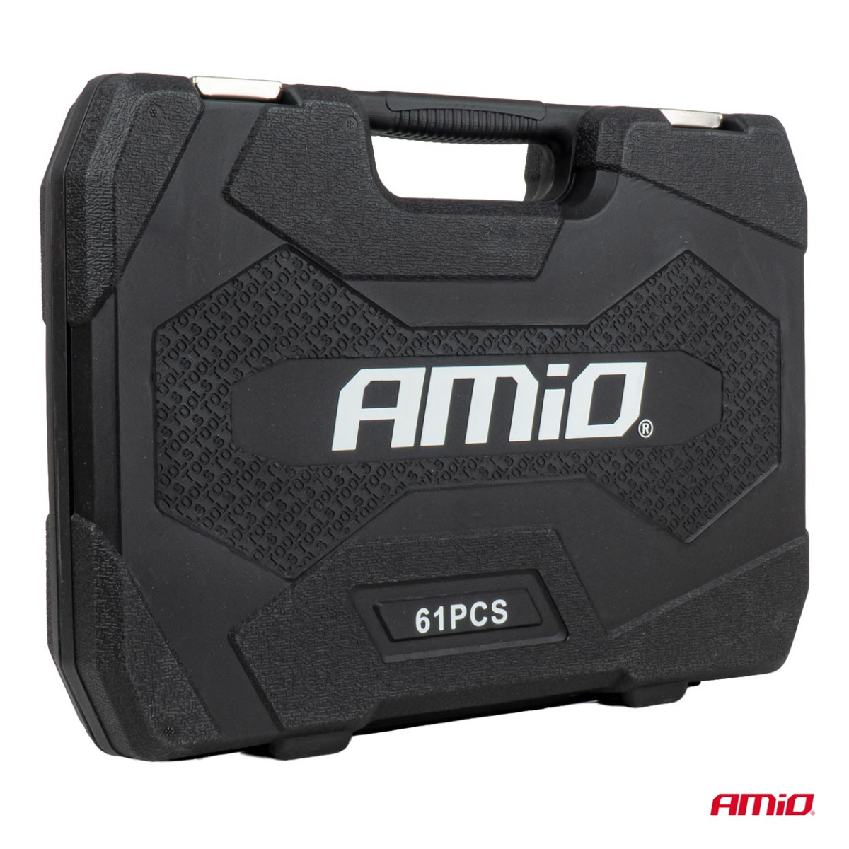 Kiintoavain- ja hylsysarja räikkäavaimilla, 61 kpl, AMIO-05017