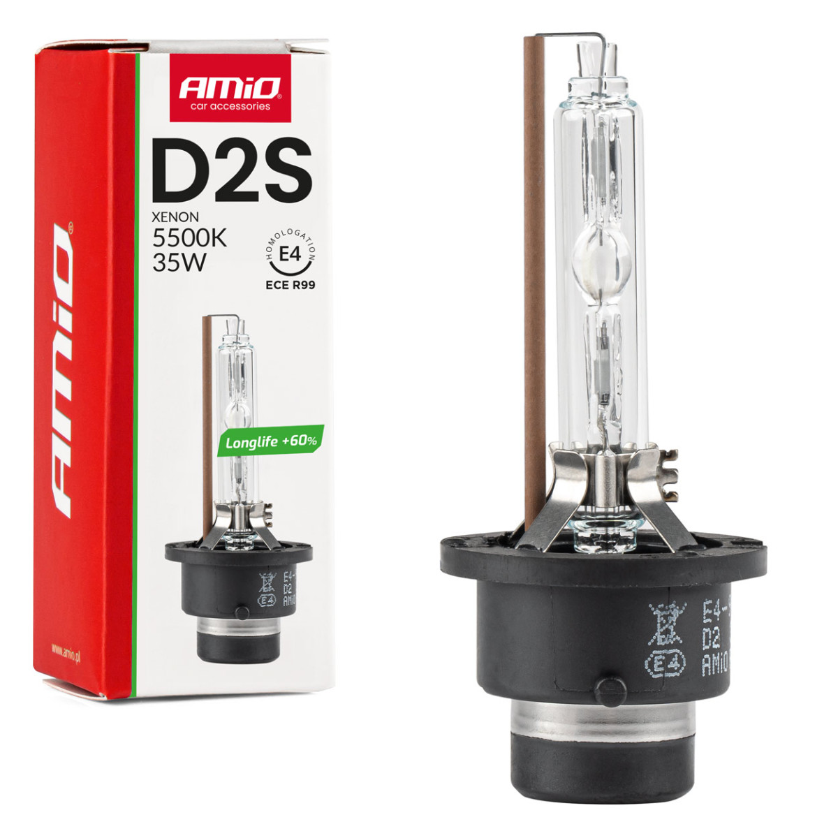 Ksenonpolttimo D2S 5500K LONG LIFE AMIO-01973