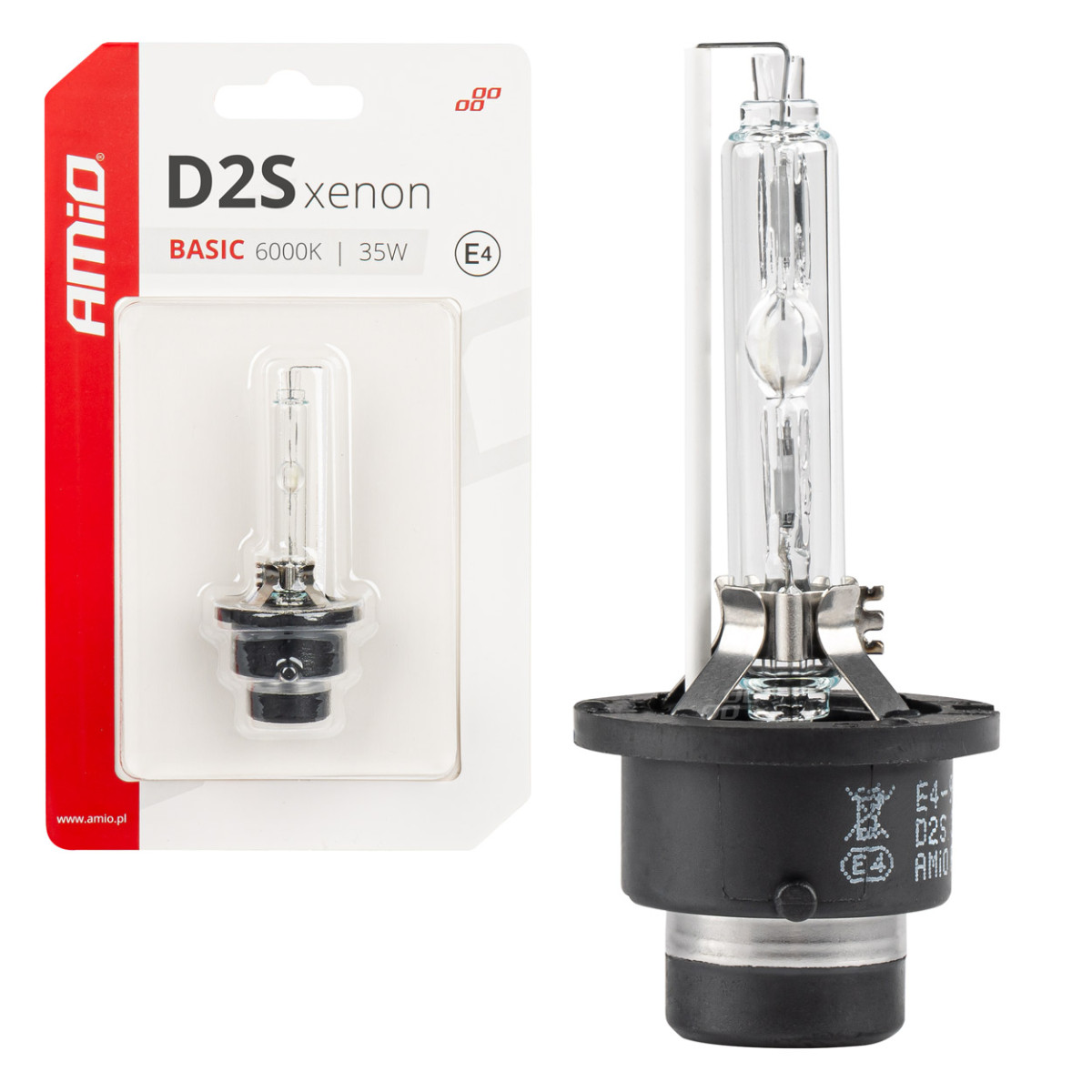 Ksenonpolttimo D2S 35W 6000K AMiO BASIC -blisterpakkaus AMIO-03861