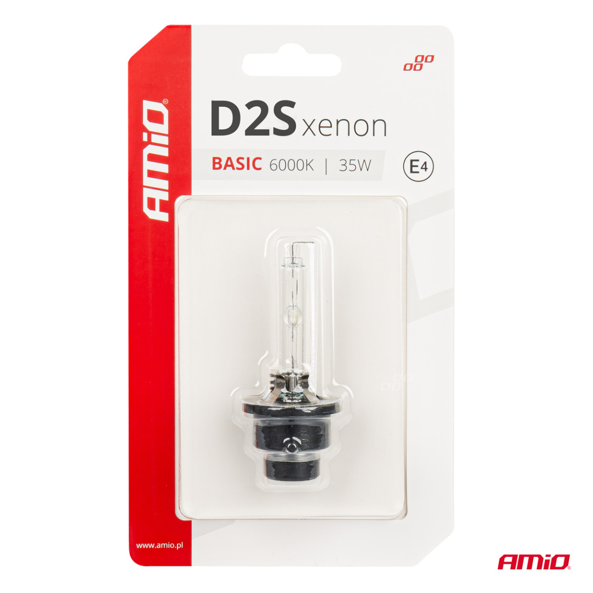 Ksenonpolttimo D2S 35W 6000K AMiO BASIC -blisterpakkaus AMIO-03861