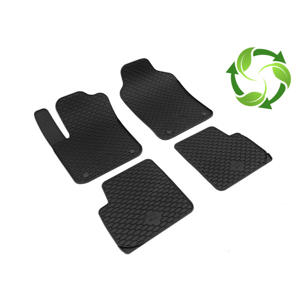 Kumimatot Fiat 500 (2007-2015), (vuodesta 2015), 4pc,